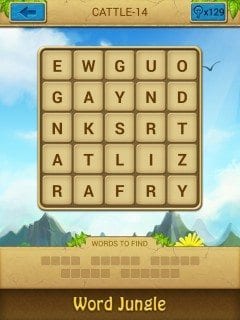 Word Jungle Cattle Level 14