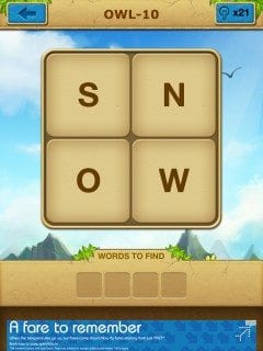 Word Jungle Owl Level 10