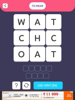 Word Trace Coat Level 18