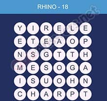 Word Smart Rhino Level 18