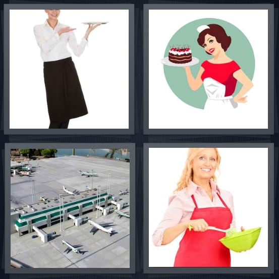 Server, Baker, Airport, Cook