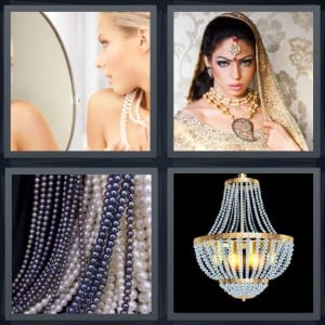 Pearls, Bride, Beads, Chandelier