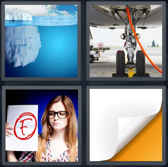 Iceberg, Airplane, F, Paper