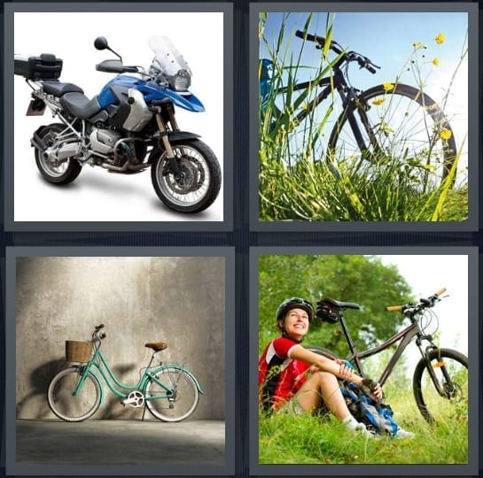 Motorcycle, Bicycle, Cruiser, Cyclist