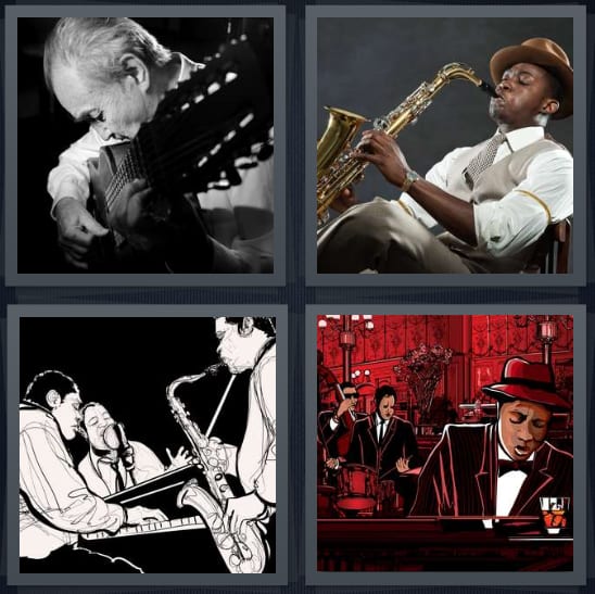 Guitar, Saxophone, Band, Jazz