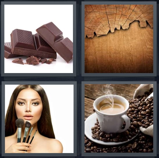 Chocolate, Wood, Makeup, Coffee