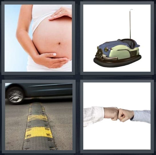 Pregnant, Bumper, Road, Fist