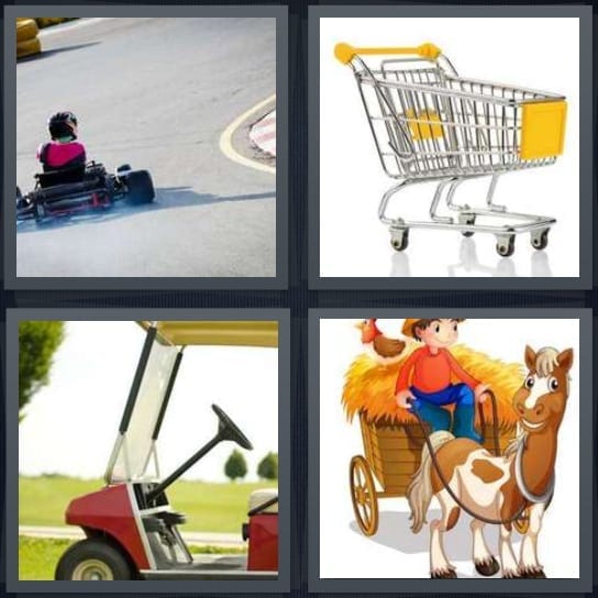 Go-kart, Grocery, Golf, Horse