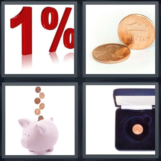 Percent, Penny, Piggybank, Coin