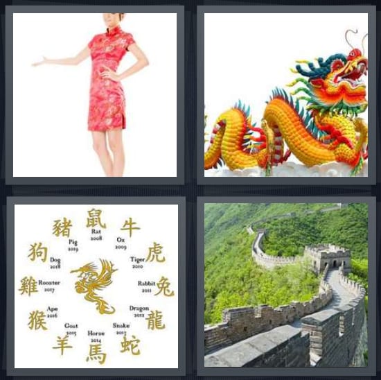 Asian, Dragon, Calendar, Great Wall