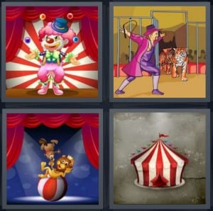 Clown, Trainer, Lion, Tent