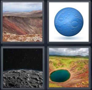 Hole, Sponge, Moon, Lake