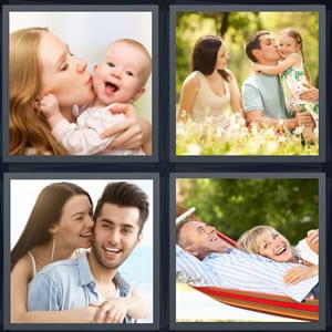 baby and mother, family in field kissing, couple close, couple laying on hammock laughing