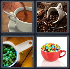 Chocolate, Coffee, Peas, Candy