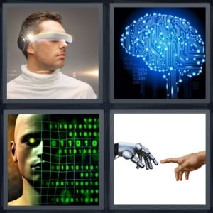 Glasses, Brain, Robot, Bionic