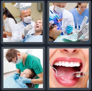 tooth doctor working, operating on mouth teeth, nurse working on woman teeth, mouth open with mirror and tool