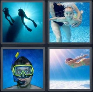 Scuba, Baby, Goggles, Swimming