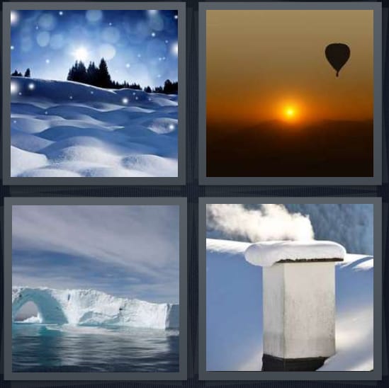 Snow, Balloon, Iceberg, Chimney
