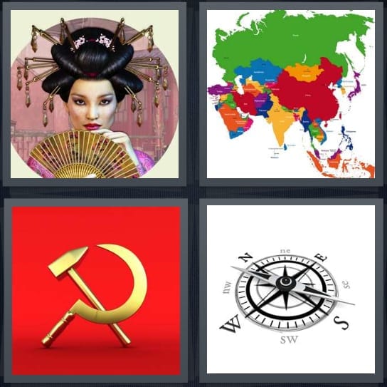 Geisha, Map, Communist, Compass