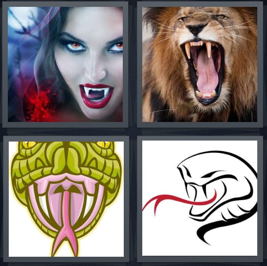 Vampire, Lion, Snake, Teeth
