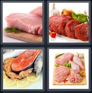 Fish, Steak, Tuna, Chicken