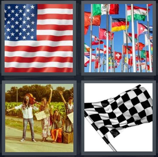 America, United Nations, Hippies, Checkered