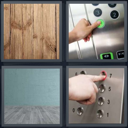 Wood, Elevator, Room, Button