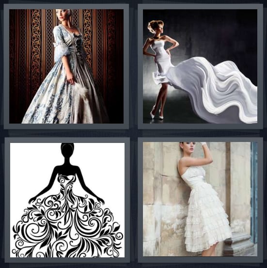 Baroque, Flowing, Design, Dress