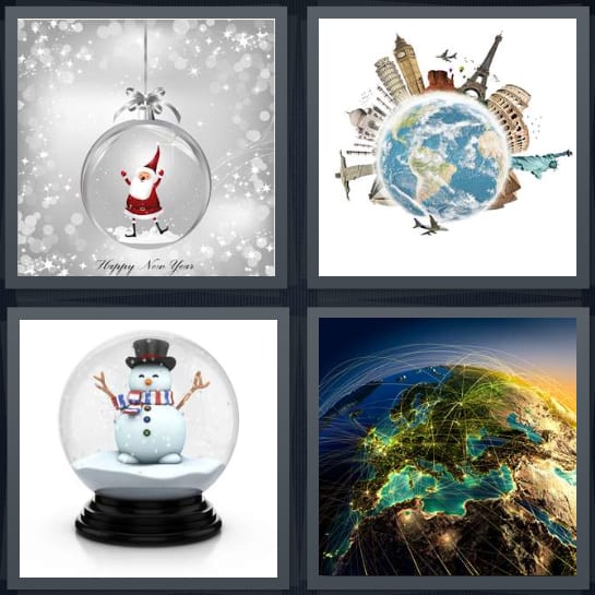 Santa, World, Snowman, Earth