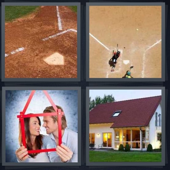 Base, Baseball, House, Lawn