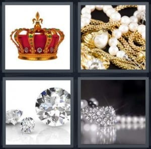 Crown, Pearls, Diamond, Shiny