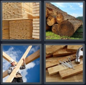 Wood, Logs, Build, Nails