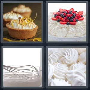 small pies with burnt top, berries on dessert, whipping dessert, creamy top of cake