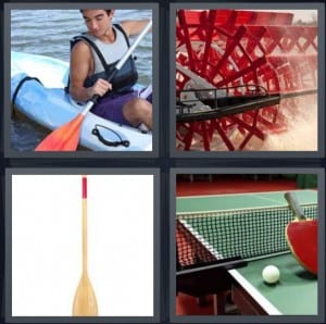 Canoe, Waterwheel, Oar, Ping Pong