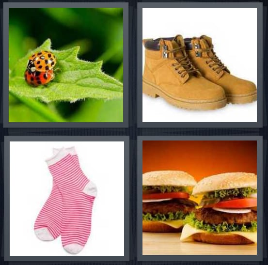 Ladybug, Boots, Socks, Burgers