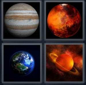 Space, Mars, Earth, Saturn