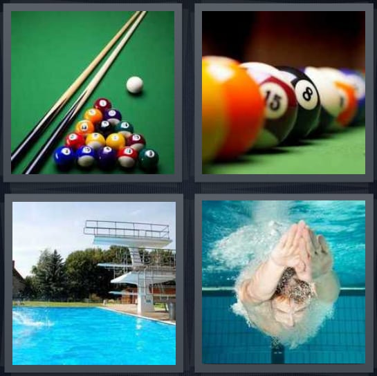 Billiards, Balls, Diving Board, Swimming