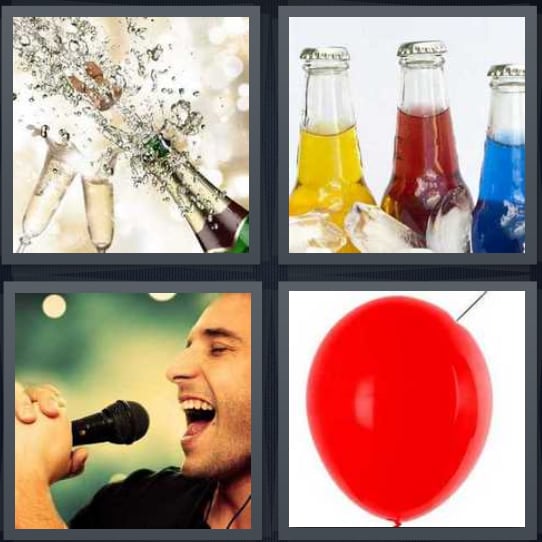 Champagne, Soda, Singer, Balloon