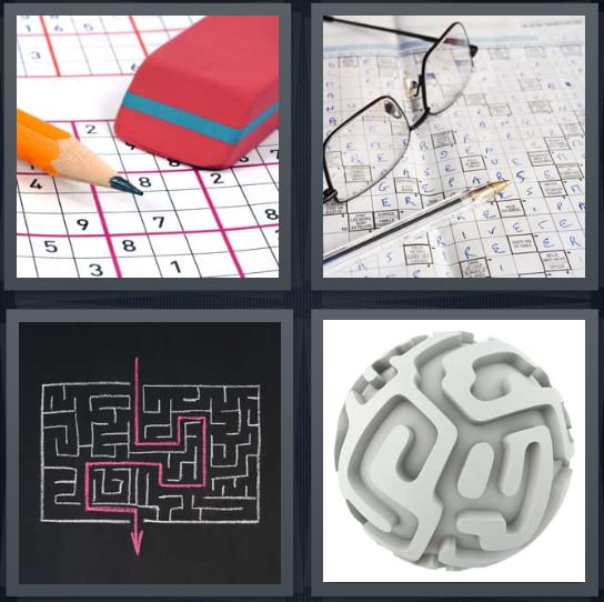 Sudoku, Crossword, Maze, Ball