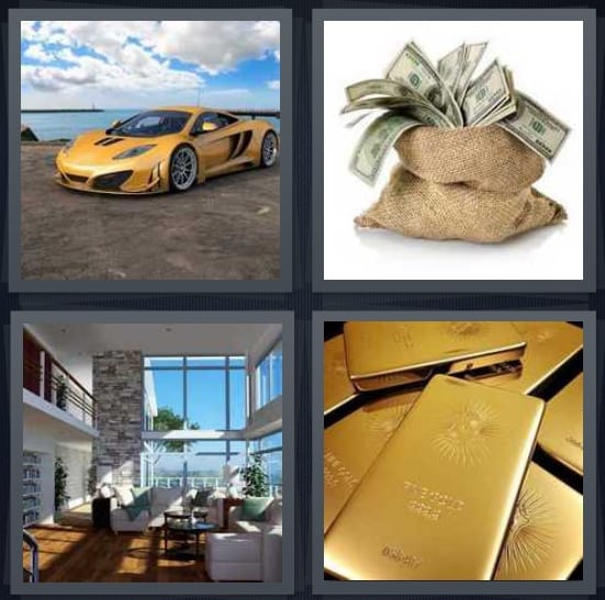 Car, Money, Mansion, Gold