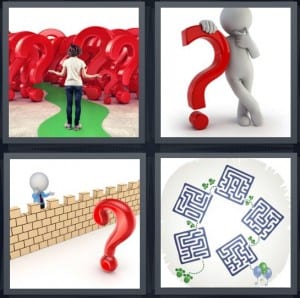 Question, Curious, Cartoon, Maze