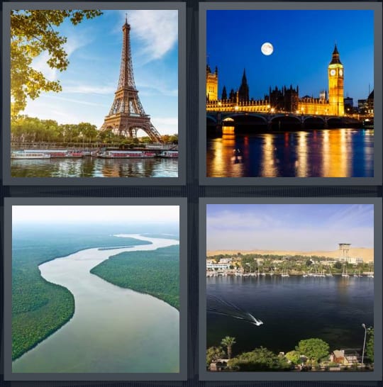 Paris, London, Amazon, Water