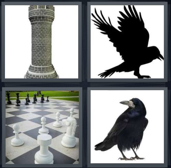 Castle, Raven, Chess, Crow