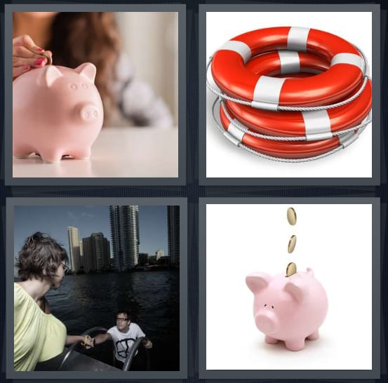 Piggybank, Lifesaver, Rescue, Coins