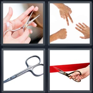 cutting hair, paper rock game, shears for cutting, cutting ribbon at opening ceremony