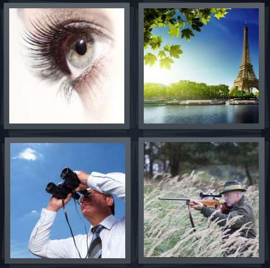 Eye, Paris, Binoculars, Hunt
