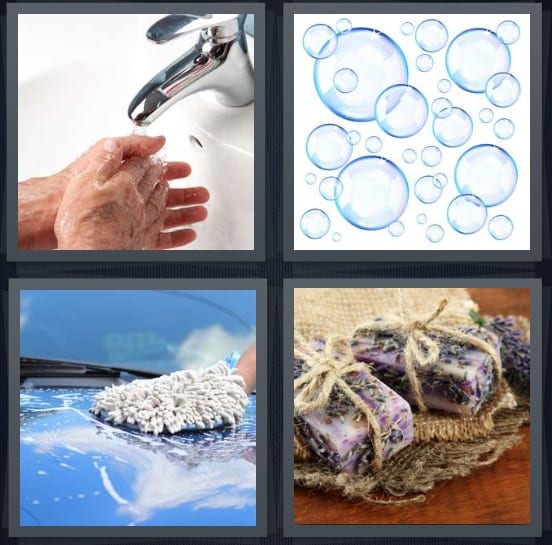 Wash, Bubbles, Scrub, Lavender