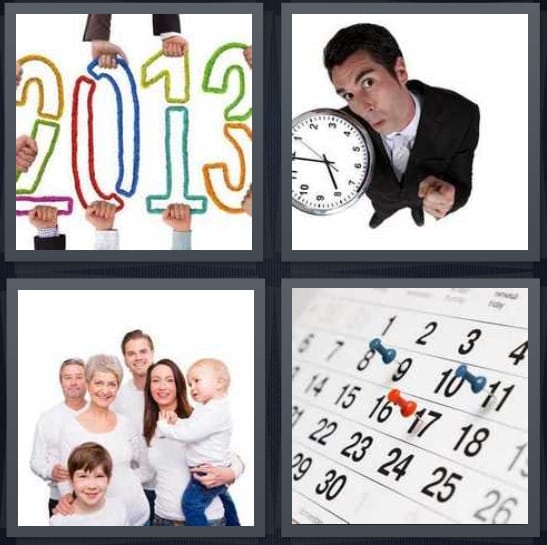 2013, Clock, Family, Calendar