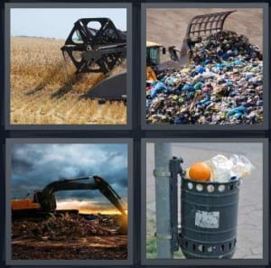Combine, Landfill, Bulldoze, Garbage