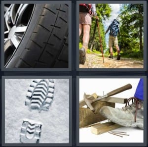 Tire, Hike, Footprint, Tools